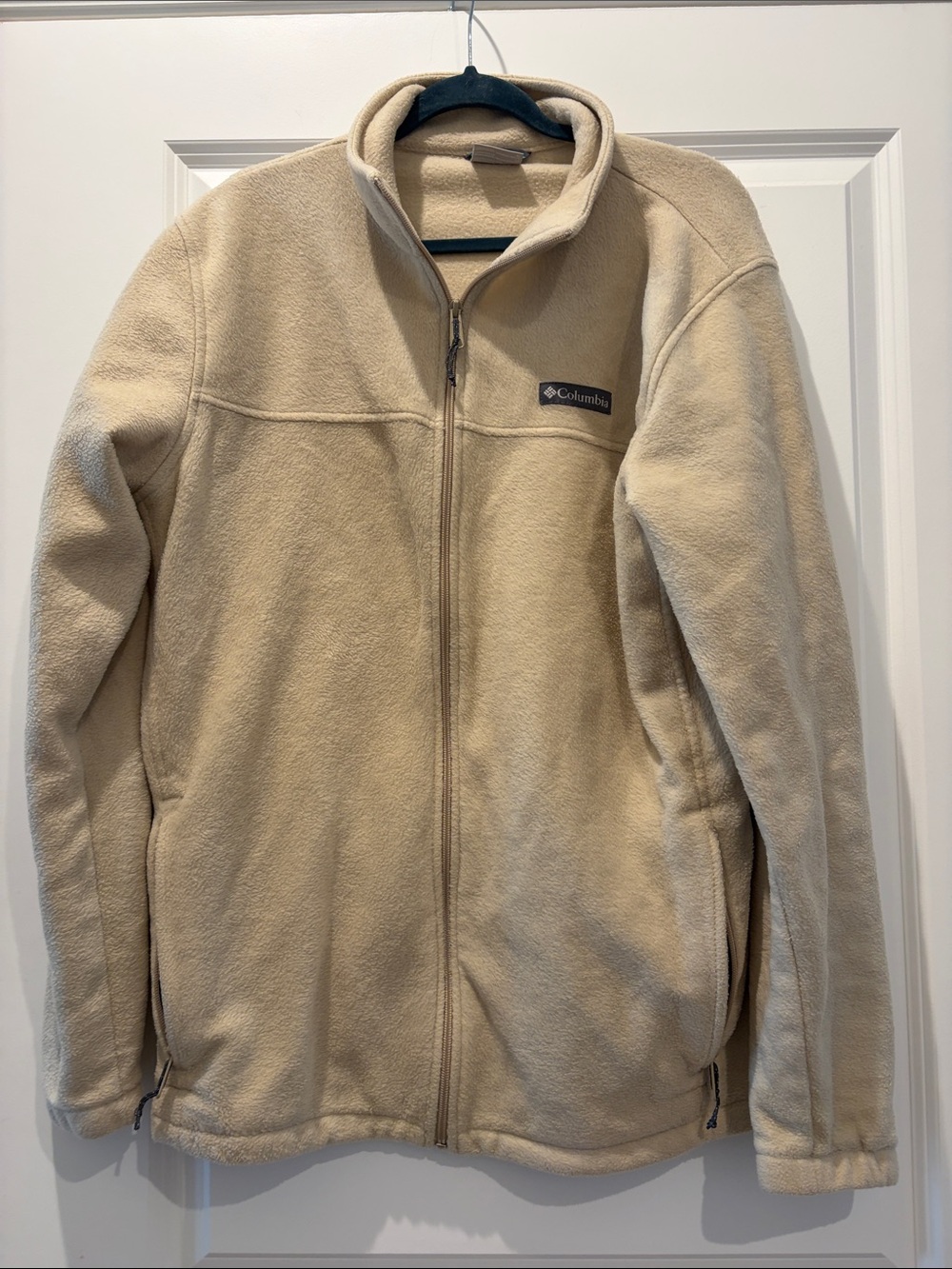 Columbia Men’s Light Beige Fleece Full-Zip Jacket
